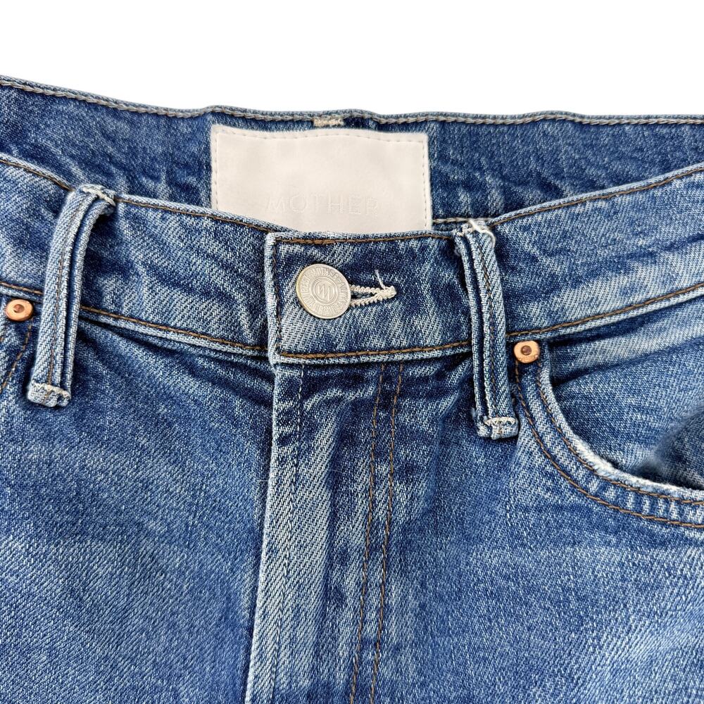 Mother Superior The Flirt Cold Feet Frayed Distressed Denim Jeans Sz 28 Ankle - Picture 8 of 12